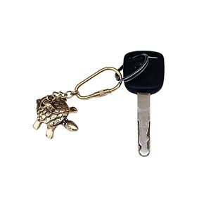 Llavero de Tortuga de Latón Macizo Estilo Vintage, Llavero de Tortuga de la Suerte Hecho a Mano, Soporte de Llaves de Latón para Llaves de Coche, Colgante para Bolso, Regalo - Product Image 6