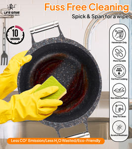 ชุดเครื่องครัวไทเทเนียมแกรนิตเคลือบกันติดอย่างดี พร้อมด้ามจับสแตนเลส ฝาปิดโลหะประหยัดพลังงาน ฐานรองรับการใช้งานกับเตาแม่เหล็กไฟฟ้า - Product Image 6