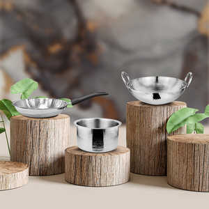 ชุดเครื่องครัวสแตนเลส3ชิ้นแบบตีด้วยค้อนขนาดใหญ่อุปกรณ์ทำครัวคุณภาพระดับพรีเมียม - Product Image 1