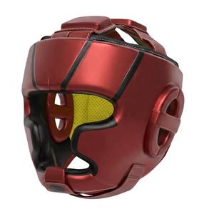 Five B Custom Boxing Head Guard High Quality Modular Protective Headgear <b>Padded</b> Helmet PVC Leather Adjustable Hook Loop Closure - Product Image 5