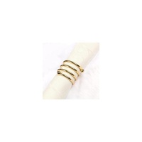 Rond de serviette en or spirale design ronds de serviette look royal moderne rond de serviette de haute qualité pour mariage Vente en gros
