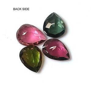 5.60 Carat Total Natural Pastel Multi-Color Mozambique Tourmaline Set 4-Piece Loose <b>7</b>×9 mm Pear Cut Calibrated Gemstones - Product Image 6