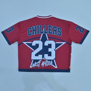 Camiseta de Béisbol de Liberia para Hombre, Cuello en V, Manga Corta, Malla de Poliéster Sublimada, Ropa Deportiva, Uniforme de Equipo OEM, Número 23 Impreso en la Parte Delantera - Product Image 6