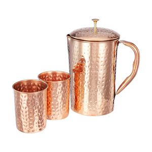 Jarra de Agua de Cobre de Estilo Antiguo - Jarra Ayurvédica para Bebidas Saludables con Tapa de Empuje y Tirón, a Prueba de Fugas, Personalizable, Regalo para el Hogar/Fiestas - Product Image 5