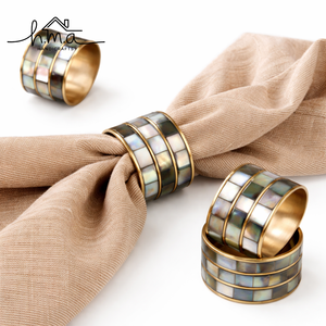 Handcrafted Brass <b>Bow</b> Napkin Ring Set Elegant Table Setting <b>Holder</b> Decorative Dining Napkin Accessory for Wedding and Home Decor - Product Image 3