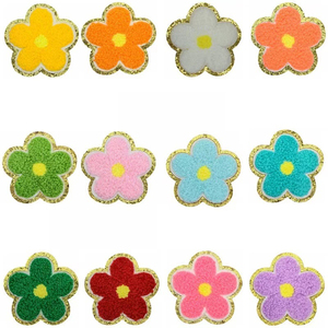 Parches de tela bordados suaves de chenilla vintage con letras termoadhesivas para decoración de ropa, sombreros y bolsos, venta al por mayor de fábrica OEM ODM - Product Image 1