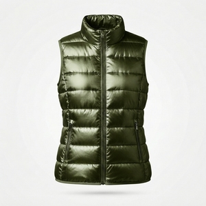 OEM ODM Custom Lightweight Quilted Vest Winter Warm Stand Collar Slim Fit <b>Puffer</b> <b>Gilet</b> for <b>Women</b> - Product Image 4