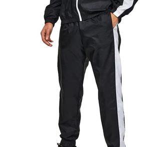 <b>Pullover</b> Half Zip Windproof Reflective Nylon Windbreaker Tracksuit For <b>Men</b> Outdoor Nylon Two Piece Set - Product Image 4