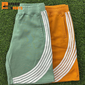Pantalones Cortos Deportivos de Felpa Tejida de Alta Calidad con Logotipo Bordado Personalizado OEM ODM, Pantalones Cortos Deportivos de Algodón French Terry para Hombre - Product Image 3