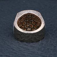 Bague de fiançailles hip-hop SHREYA DIAM pour femme, 5 carats de moissanite, en argent sterling 925 plaqué or, sans nickel, sans plomb, pavée