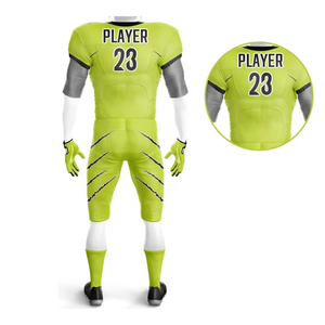 Uniforme de Fútbol Americano Personalizado de Manga Corta, Ligero y Transpirable, Talla Grande, Alta Calidad, Nuevo Estilo, Color Liso, 100% Frontal - Product Image 2