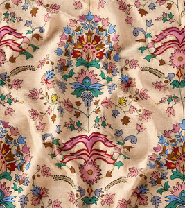 Tissu en coton mousseline imprimé à carreaux, écologique, biologique, doux, motif aquarelle, poids moyen, botanique, 120 GSM, été, vente en gros - Product Image 5