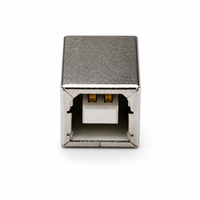 Connecteur USB 2.0 B Femelle 4 Broches en Laiton Étamé à Souder, Montage Vertical, Pièce de Remplacement OEM pour Imprimante et Scanner