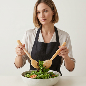Ensemble de cuillères à salade en résine, écologiques, compatibles lave-vaisselle et micro-ondes, personnalisées, faites à la main - Product Image 1