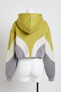 เสื้อฮู้ดครอปท็อปผู้หญิงแบบลำลอง เสื้อฮู้ดและเสื้อสเวตเชิร์ตผู้หญิงแบบสวมหัว ทรงโอเวอร์ไซส์สำหรับผู้หญิง - Product Image 6