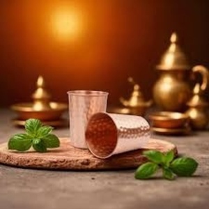 Eco Friendly Copper Glass Tumbler Manufacturer Ayurvedic Drinking Water Cup Bulk Export Metal <b>Drinkware</b> Supplier - Product Image 2