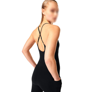 Girls Active Breathable Zip Yoga Bodysuit Fitness Jumpsuit High Waist Canvas Spandex/<b>Polyester</b> <b>Tie</b> Dye - Product Image 5