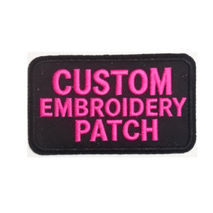 Écusson brodé personnalisé par le fabricant, en tissu tissé, forme ronde, logo 100% entièrement brodé, thermocollant, broderie 3D - Product Image 1