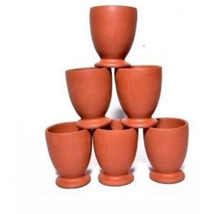 Ensemble de 6 tasses de voyage vintage en terre cuite - Grande capacité, étanches, portables, essentiels pour le camping - Product Image 1