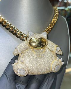Pendentifs et breloques en diamants blancs, bijoux fins, style hip-hop, chaîne au meilleur prix, breloque avec pendentif en diamants glacés, personnalisable - Product Image 1