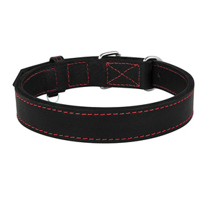 Collier pour chien en cuir véritable, design 2026, séchage rapide, robuste, avec boucle ardillon, style simple, pour dressage canin - Product Image 2