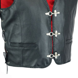 Chaleco de Motocicleta de Cuero Genuino sin Mangas para Hombre, Diseño Personalizado OEM, Transpirable, para Invierno, Último Diseño, Precio Razonable - Product Image 3