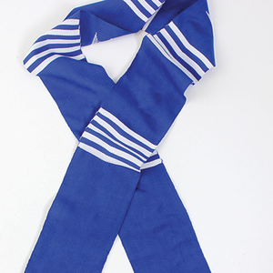 ผ้าพันคอไหมพรมลายทางสีน้ำเงินรอยัล Zeta Phi Beta พร้อมชายครุยสุดหรู ผ้าพันคออะคริลิกเนื้อนุ่มคุณภาพพรีเมียมสำหรับอุปกรณ์สั่งสมพันธุ์พี่น้อง - Product Image 3