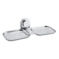 Tempat Sabun Stainless Steel, Wadah Sabun untuk Kamar Mandi, Produk Dinding, Tahan Air, Perlengkapan Rumah Tangga