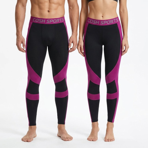Leggings Deportivos Personalizados OEM con Paneles en Contraste, Leggings de Entrenamiento para Gimnasio, Moldeadores de Cuerpo para Hombres y Mujeres, con Banda Elástica - Product Image 1