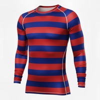 Rashguard personnalisé imprimé par sublimation, Rashguard MMA, Rushguard BJJ, Rashguard MMA OEM pour hommes, Rashguard à manches longues