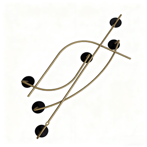 Organizador de gancho de ropa de metal para pintura de pared de hierro de 6 ganchos - Product Image 4