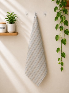 Striped Linen Kitchen Towel Quick Dry Square Dish <b>Cloth</b> Durable Reusable Towel for Home Kitchen - Product Image 4