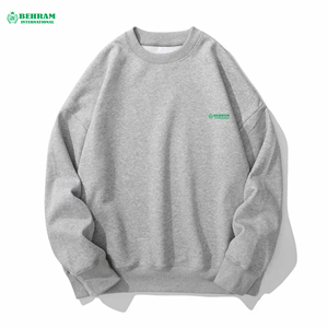 เสื้อฮู้ดดี้แฟชั่นทรงสลิมฟิตใส่สบาย ไซส์ใหญ่พิเศษ สำหรับทุกเพศ พิมพ์โลโก้ได้ตามต้องการ เสื้อสเวตเชิ้ตถักลายทางคอกลมสำหรับผู้ชาย - Product Image 4