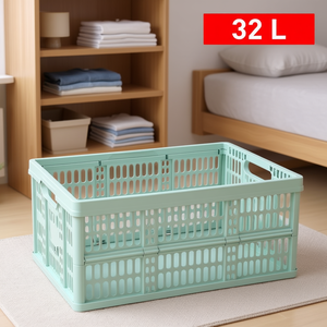 Contenitore Pieghevole 32 L in Plastica, Capacità 18 Kg per Organizzazione Domestica - Product Image 3