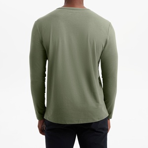 T Shirt For Men Cotton Long Sleeve T-shirts Solid Color Men's Clothing Full Length Sleeve For Spring And Autumn Undershirts - Product Image 2