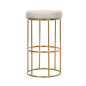Round Metal Ottoman Sitting Stool Living Room Furniture Office Stool <b>Velvet</b> Ottoman <b>Footstool</b> Footrest Stool Pouffes Home Decor - Product Image 2