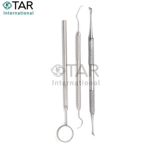 ชุดเครื่องมือแพทย์สำหรับใช้ในบ้าน ประกอบด้วยกระจกตรวจฟัน ที่ขูดหินปูน และอุปกรณ์ขูดทำความสะอาด 5 ชิ้น ทำจากสแตนเลสคุณภาพสูง - Product Image 4