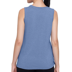 Camiseta sin mangas azul jaspeado para mujer 2026, corte holgado, estilo casual, para verano, gimnasio, yoga, ropa de calle y uso diario - Product Image 3