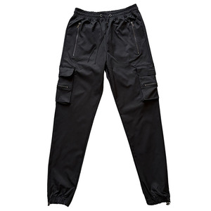 Men's Cargo Jogger Pants Elastic Waist Multi Pocket Quick Dry Casual Streetwear Tactical Joggers Gray - Product Image 4