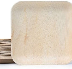 Premium Natural Palm Leaf <b>Disposable</b> Plates Chemical Free Biodegradable <b>Tableware</b> Sturdy Elegant Dinner Plates For Weddings - Product Image 3