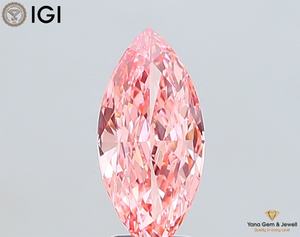เพชร CVD ผลิตในห้องปฏิบัติการ 2.50 กะรัต ทรงมาร์ควิส ใบรับรอง IGI สีชมพูแฟนซีสดใส ความสะอาด VVS2 สำหรับจี้เพชรเม็ดเดี่ยวสุดหรู - Product Image 1