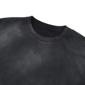 T-shirt pour homme de haute qualité, 250 g/m², 100 % coton, lourd, effet délavé soleil, coupe oversize, épaules tombantes, col rond, délavé à l'acide - Product Image 4