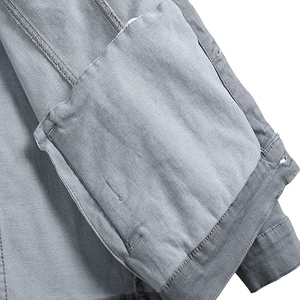 Veste en jean pour homme, vêtement d'extérieur décontracté pour l'hiver, veste boutonnée, taille oversize, 100% coton, écologique, respirante, logo personnalisé, service OEM - Product Image 5
