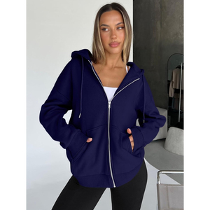 Sudaderas Holgadas Oversize para Mujer, Primavera Otoño, Casuales, Sudaderas con Capucha, Tops para Parejas, Sudaderas de Color Sólido - Product Image 5