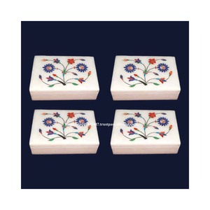 Caja de incrustaciones de mármol de producto de calidad superior de diseño de alta calidad con uso de Material de nácar para almacenamiento de joyas artículo de regalo - Product Image 1