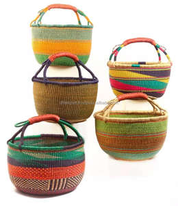 Cesta Bolga de Hierba Marina Natural, Tejida a Mano, Plegable, Multifuncional, con Tapa/Asas, Calidad de Exportación, Cesta de Almacenamiento - Product Image 5