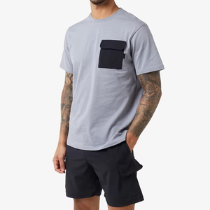 Ensemble deux pièces décontracté vintage d'été pour hommes : T-shirt à manches courtes et short en polyester/coton écologique – Vêtements en gros 2026 - Product Image 1
