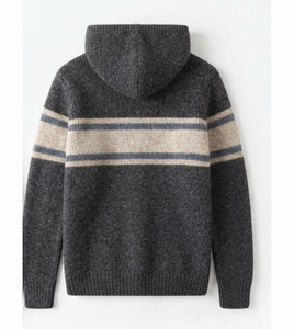 Custom Printed Knitted Jersey <b>Fabric</b> Men's Winter Hoodie Blank Wholesale Heavyweight Cotton Drop Shoulder Regular Sweatshirts - Product Image 3