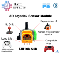 Sensor Magnético de Efecto Hall 3D de Alta Calidad FJH10K-S4D, Joystick IC para PS4, 5 Millones de Ciclos, Gran Venta