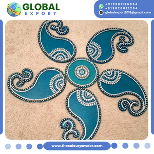 Juego de Rangoli Acrílico al Por Mayor con Patrón Floral Colorido, Piedras e Hilos, Rangoli Reutilizable para Decoración del Hogar, Templos y Bodas - Product Image 6